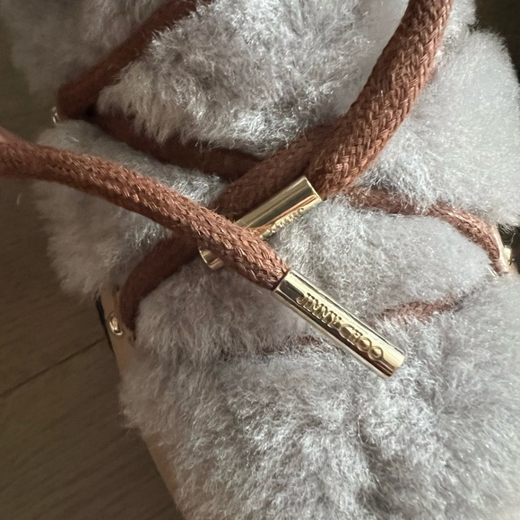 Jimmy Choo Beige & Grey Ditto Shearling Boot - Picture 9 of 14